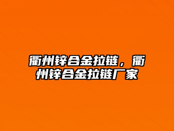 衢州鋅合金拉鏈，衢州鋅合金拉鏈廠家