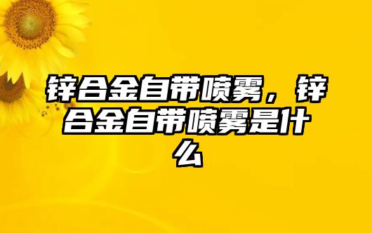 鋅合金自帶噴霧，鋅合金自帶噴霧是什么