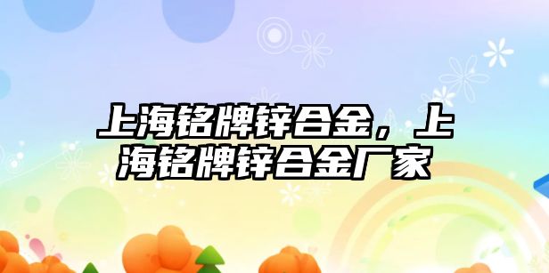 上海銘牌鋅合金，上海銘牌鋅合金廠家