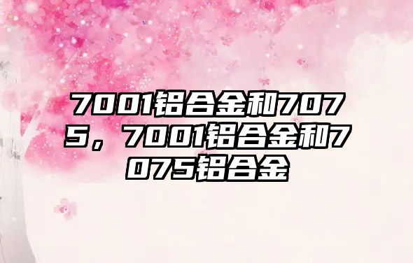 7001鋁合金和7075，7001鋁合金和7075鋁合金