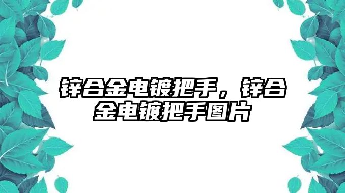 鋅合金電鍍把手，鋅合金電鍍把手圖片