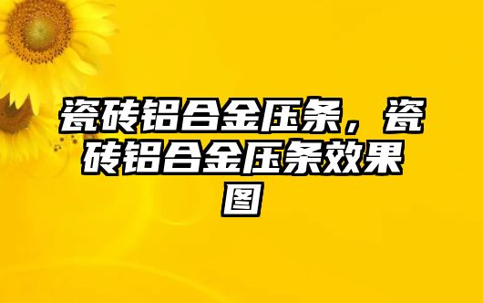 瓷磚鋁合金壓條，瓷磚鋁合金壓條效果圖