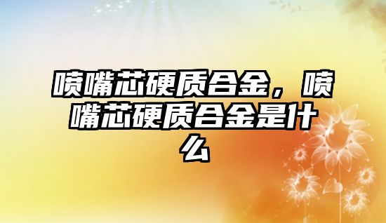 噴嘴芯硬質(zhì)合金，噴嘴芯硬質(zhì)合金是什么