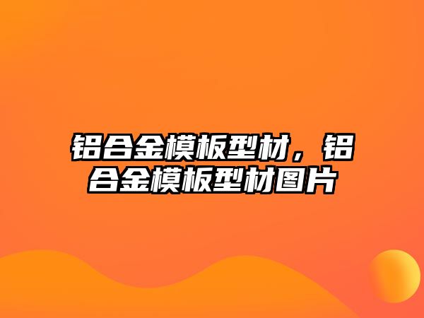 鋁合金模板型材，鋁合金模板型材圖片