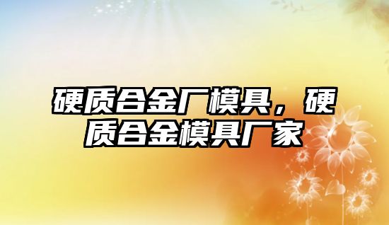 硬質(zhì)合金廠模具，硬質(zhì)合金模具廠家