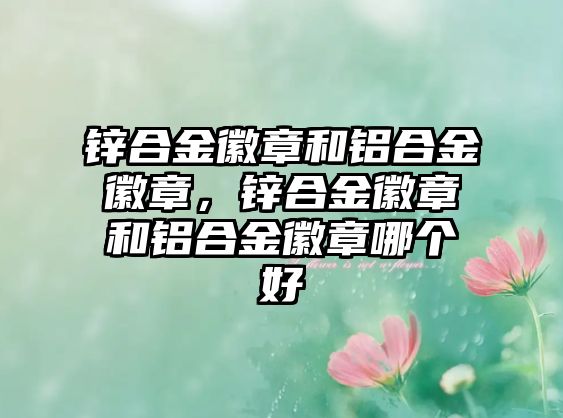 鋅合金徽章和鋁合金徽章，鋅合金徽章和鋁合金徽章哪個好