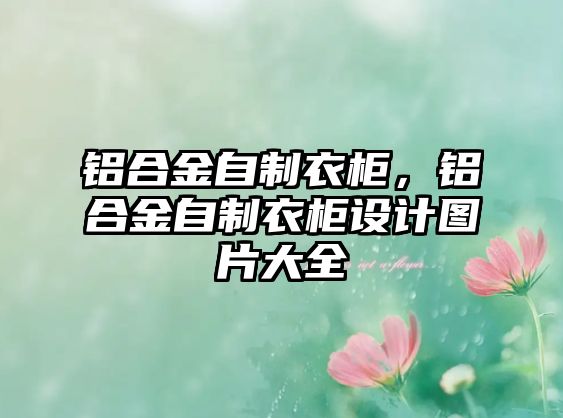 鋁合金自制衣柜，鋁合金自制衣柜設(shè)計圖片大全