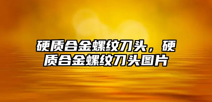 硬質合金螺紋刀頭，硬質合金螺紋刀頭圖片