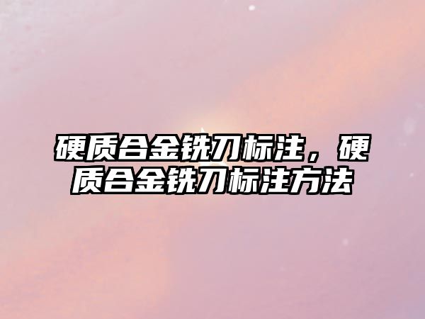 硬質合金銑刀標注，硬質合金銑刀標注方法