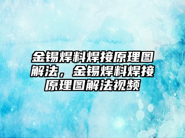 金錫焊料焊接原理圖解法，金錫焊料焊接原理圖解法視頻