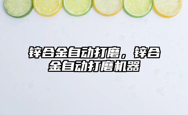 鋅合金自動打磨，鋅合金自動打磨機器