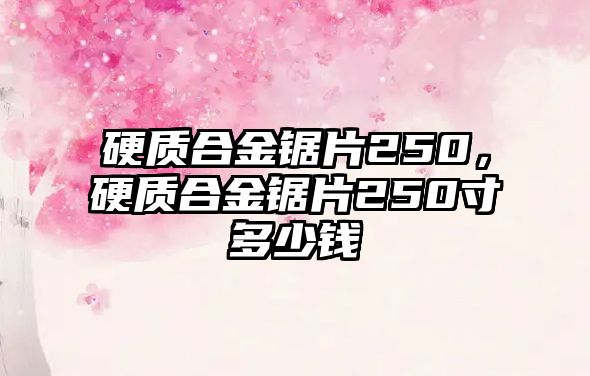 硬質合金鋸片250，硬質合金鋸片250寸多少錢